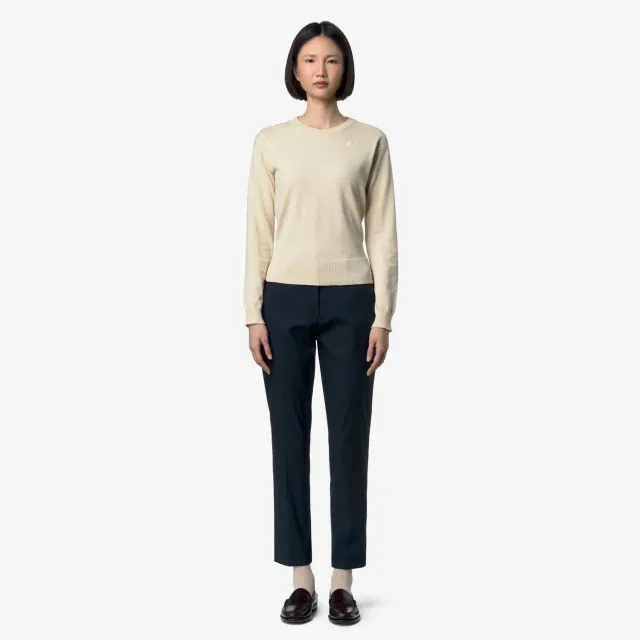K-Way Belle Twill Tech pantaloni chino dama albastri