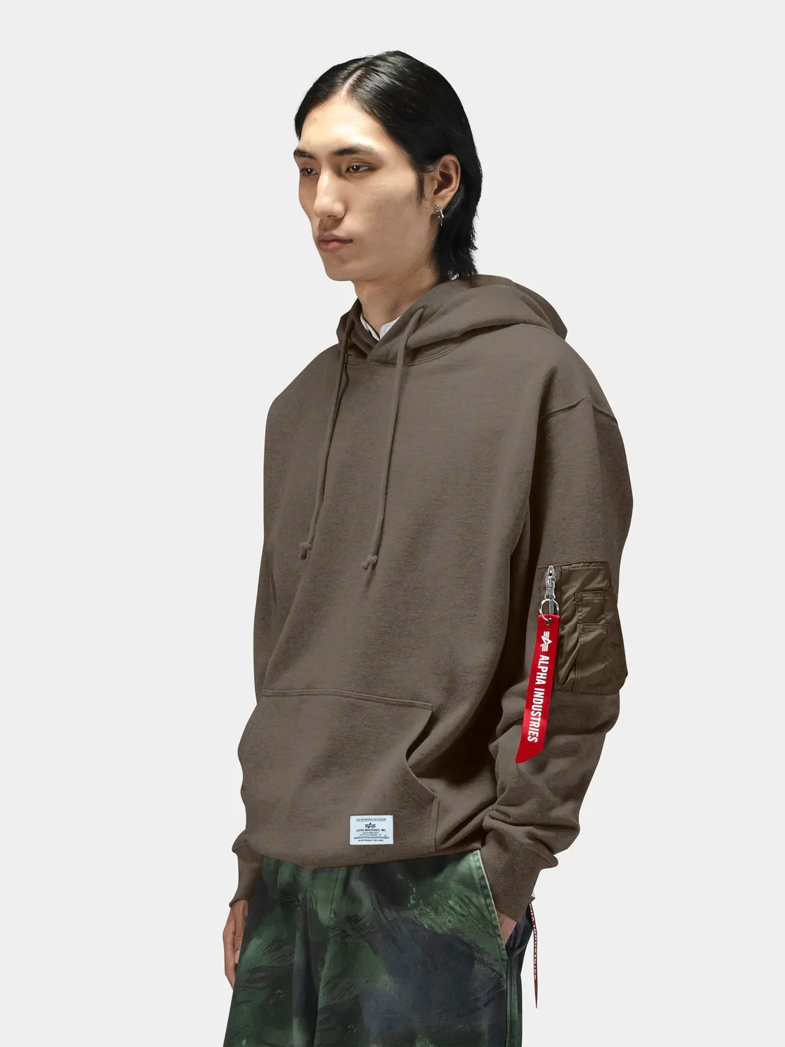 Alpha Industries Utility Pocket hanorac negru bumbac