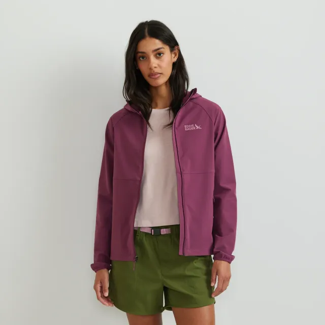 Eddie Bauer Stratify Soft Shell hanorac dama Wine impermeabil