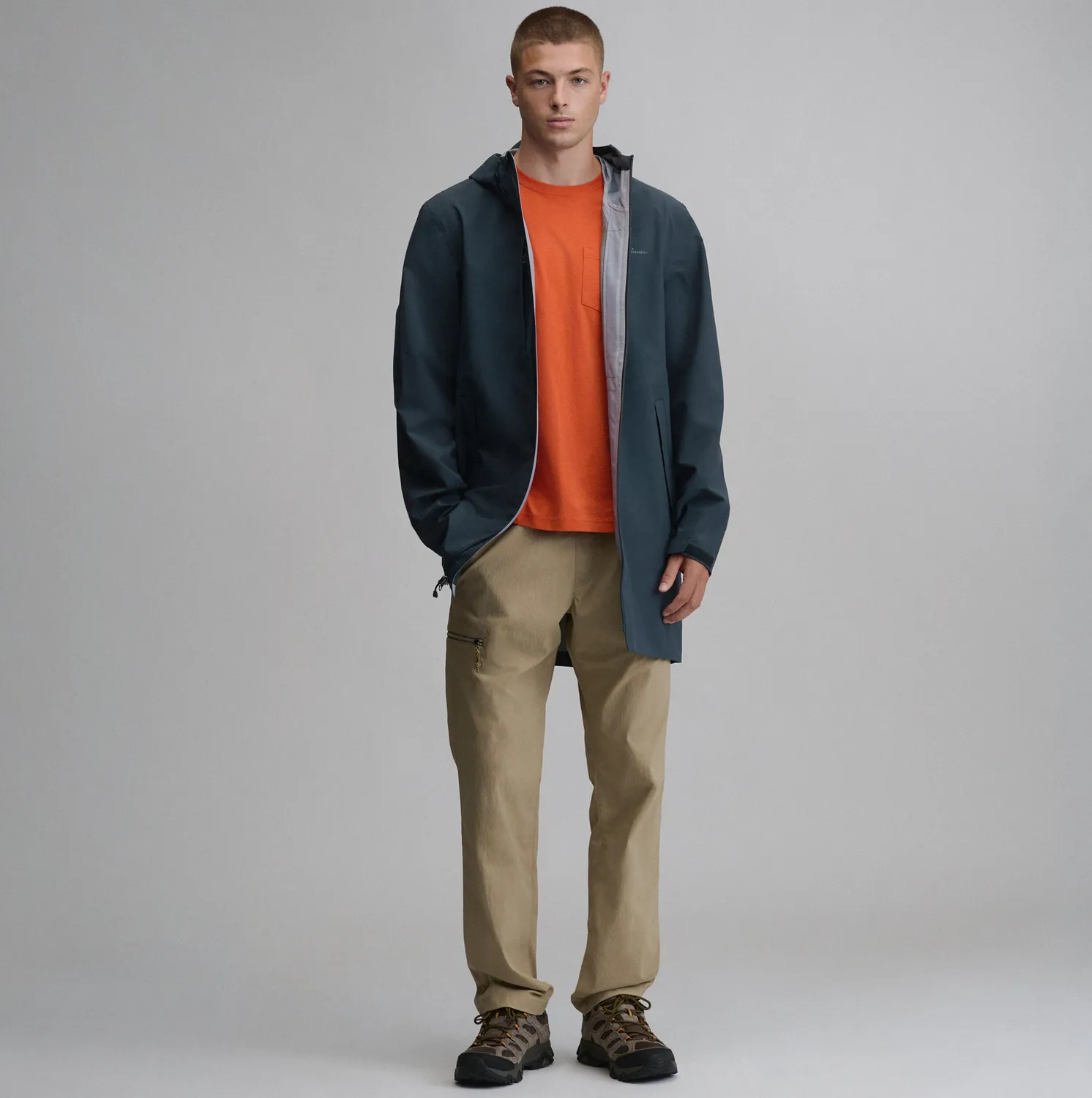 Eddie Bauer Oscillate 3L Trench palton barbati negru 3 straturi