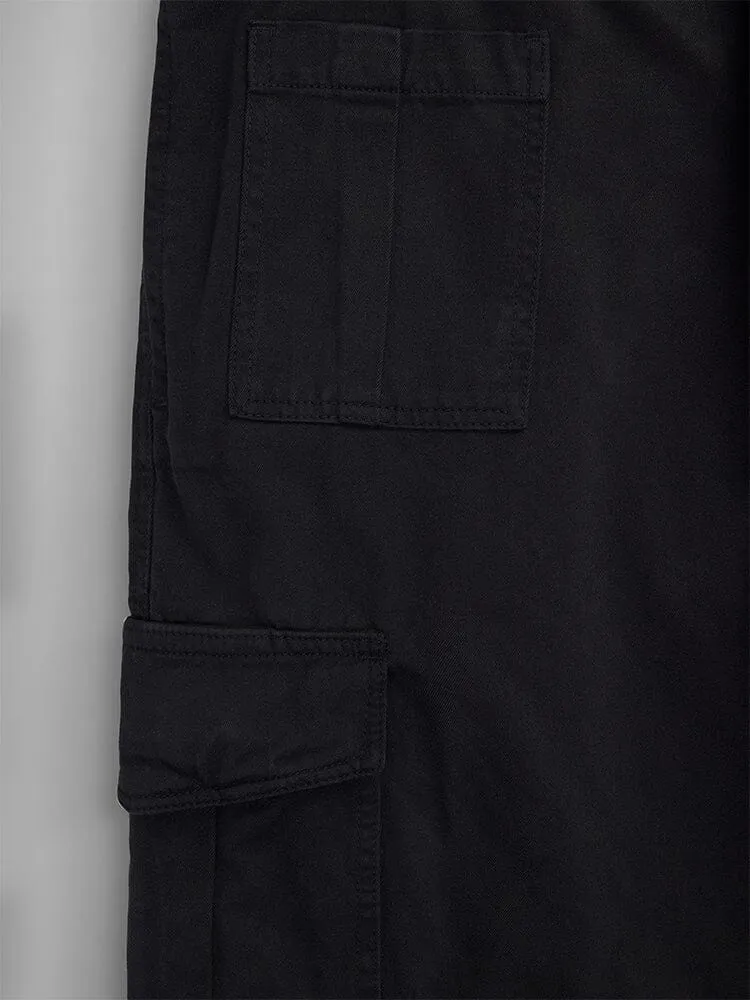 Alpha Industries M-64 pantaloni cargo negri bumbac
