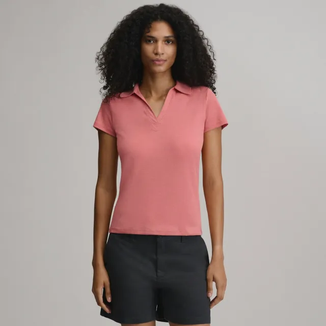 Bluza Eddie Bauer Everyday dama guler alb bumbac
