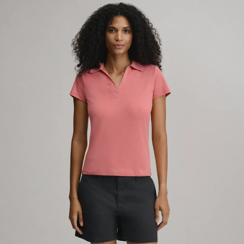 Bluza Eddie Bauer Everyday dama guler alb bumbac
