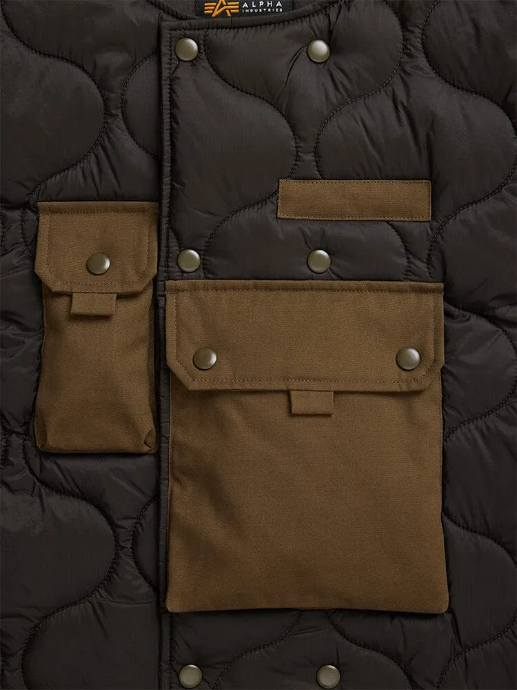 Alpha Industries Tactical vesta verde nailon matlasata