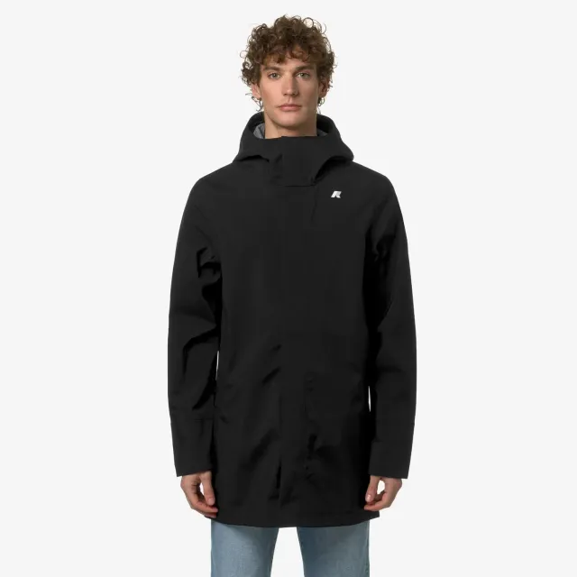 K-Way Tommy Bonded parka barbati neagra impermeabila