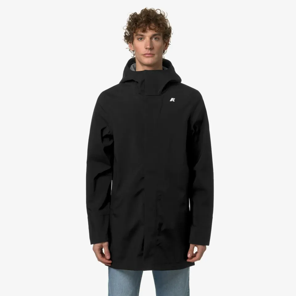 K-Way Tommy Bonded parka barbati neagra impermeabila