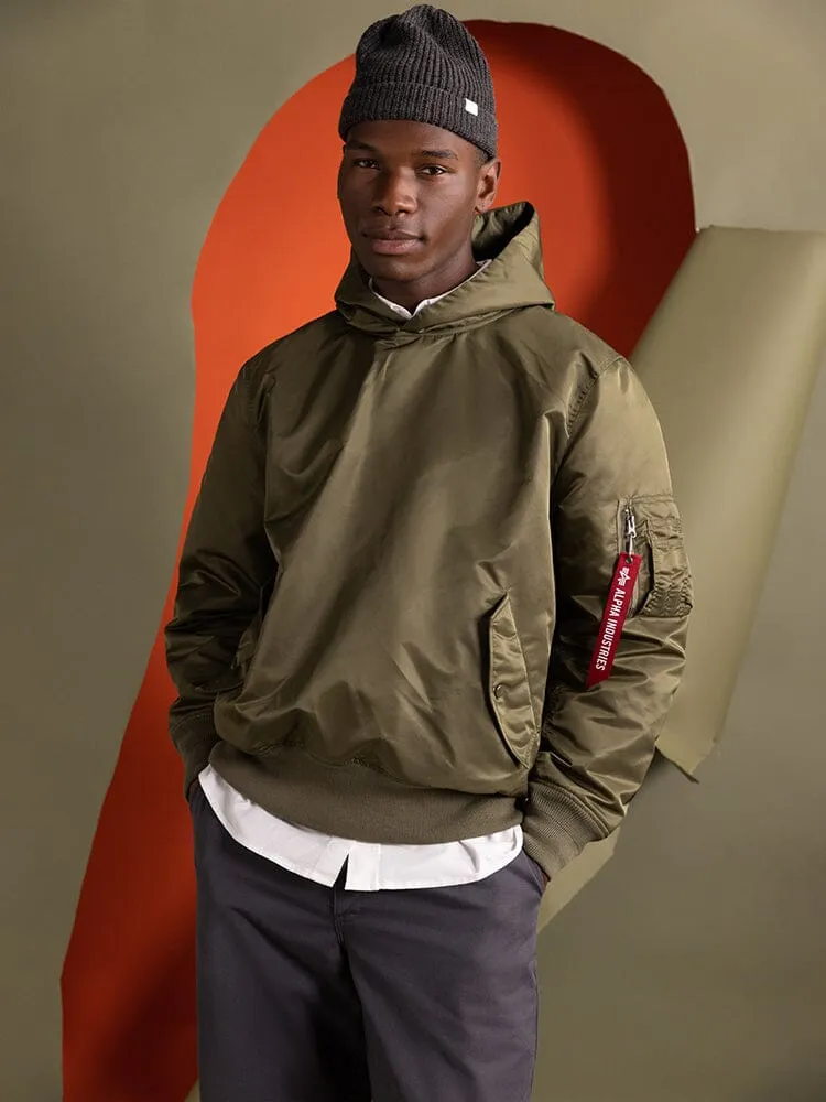 Alpha Industries Pull-Over MA-1 hanorac negru cu gluga