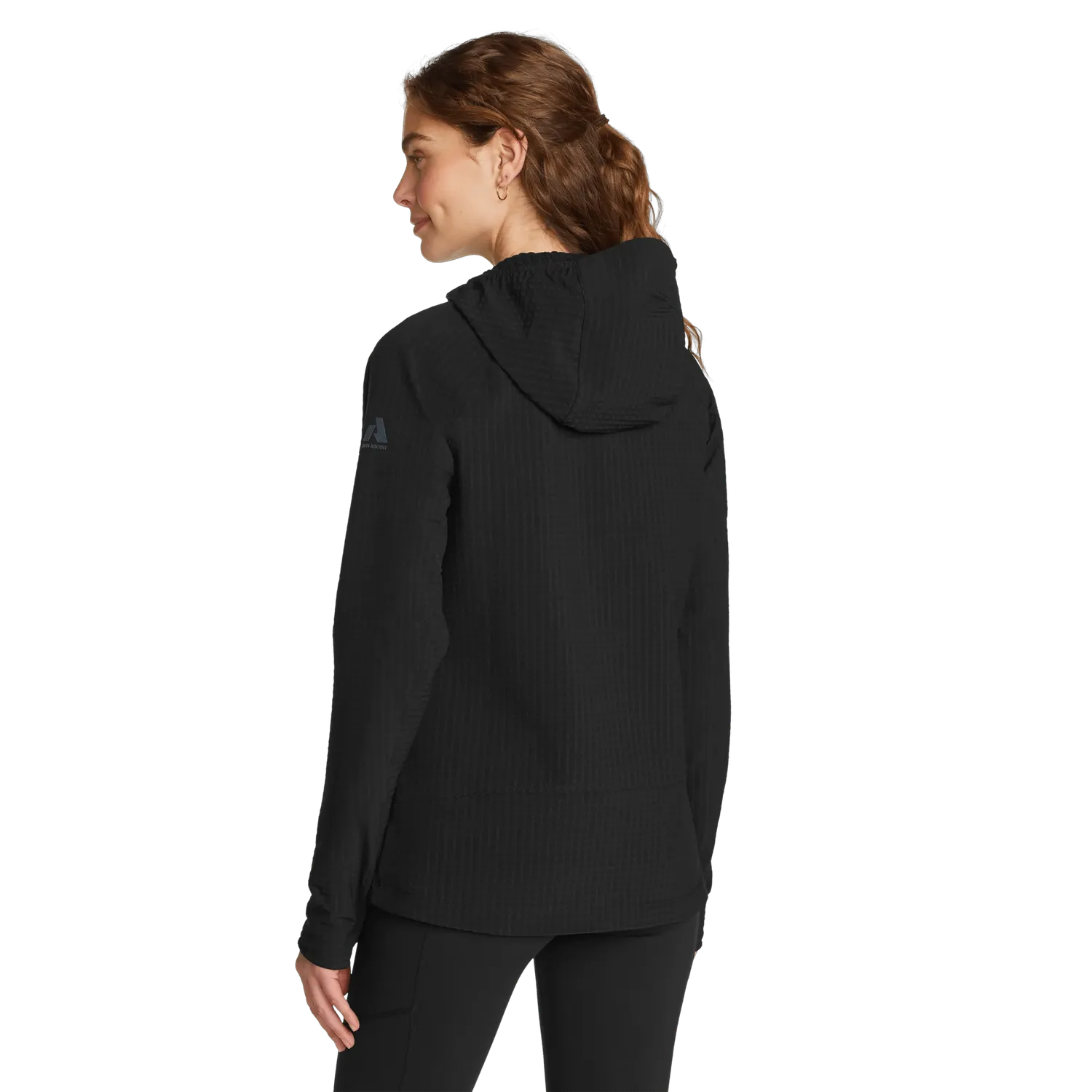 Eddie Bauer Sandstone Backbone Grid Shell Hoodie dama negru