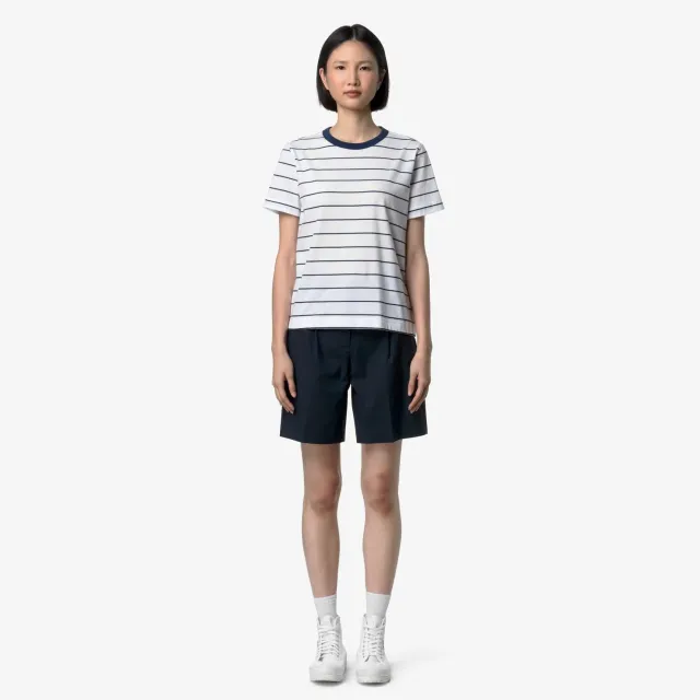 K-Way Elodie Mid Stripes K3132WW tricou dama dungi bumbac