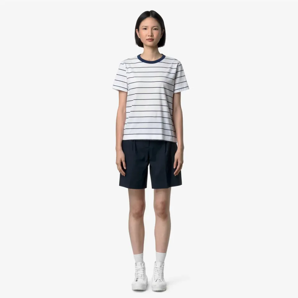 K-Way Elodie Mid Stripes K3132WW tricou dama dungi bumbac