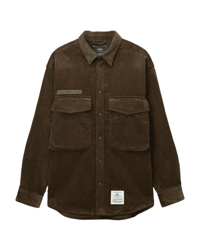 Alpha Industries UNFRM camasa corduroy Rust din bumbac