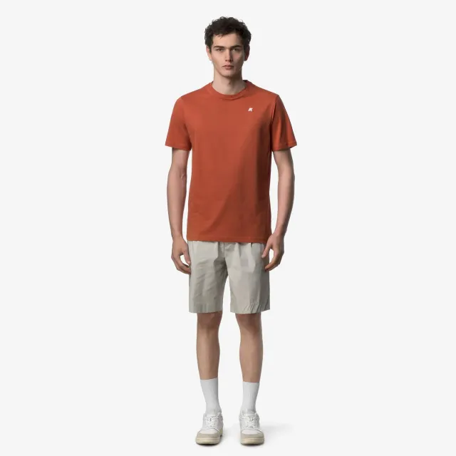 K-Way Odom Jersey Slim tricou bărbați Orange Brownish