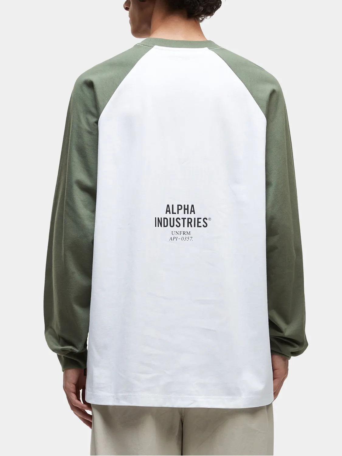 UNFRM Raglan tricou maneca lunga verde negru