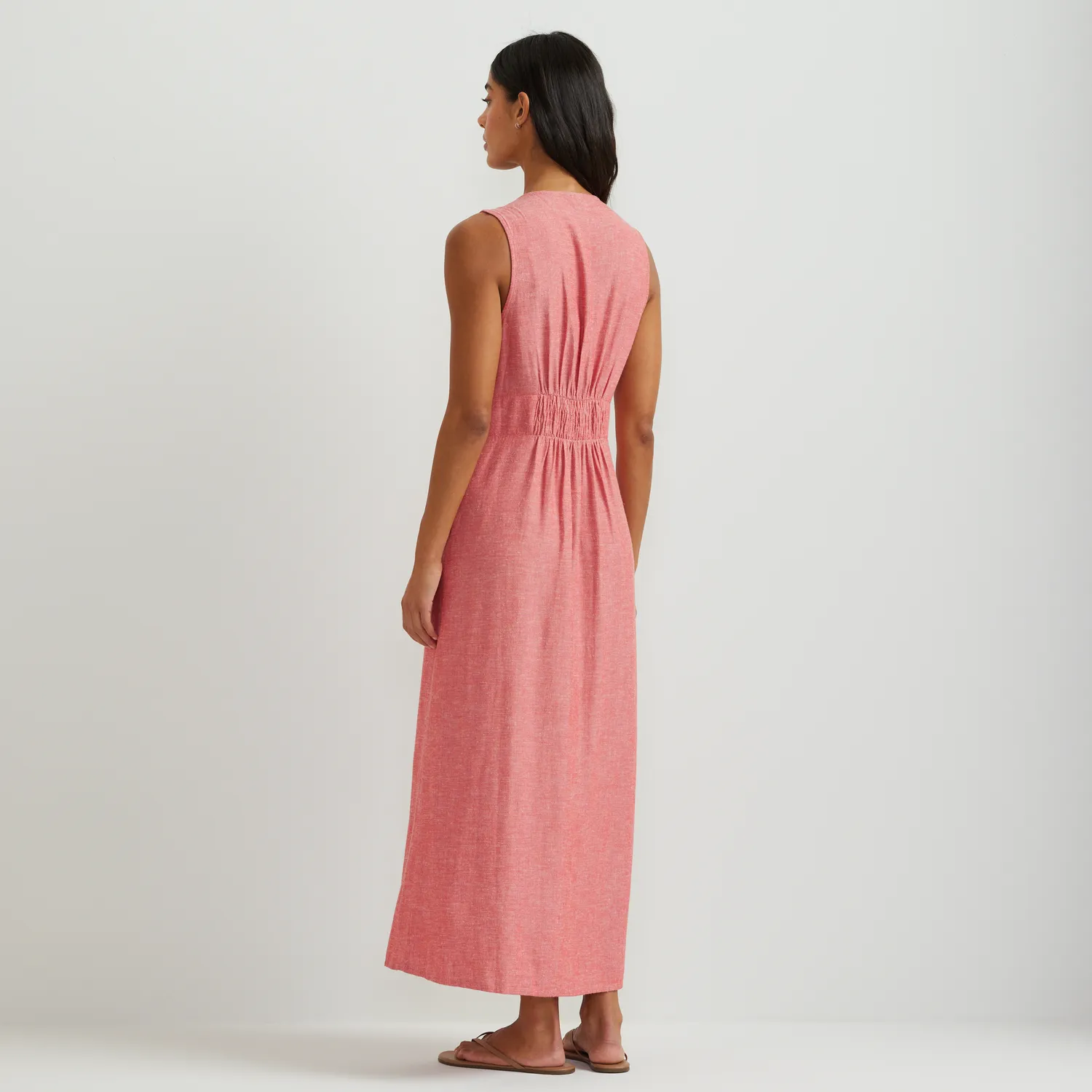 Eddie Bauer rochie midi dama cu nasturi fara maneci