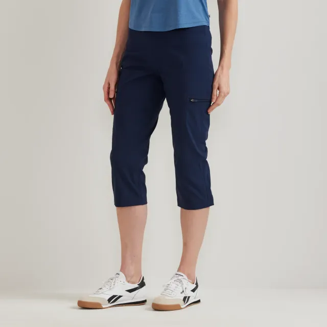 Eddie Bauer Guide Pro High Rise Capri pantaloni dama elastici