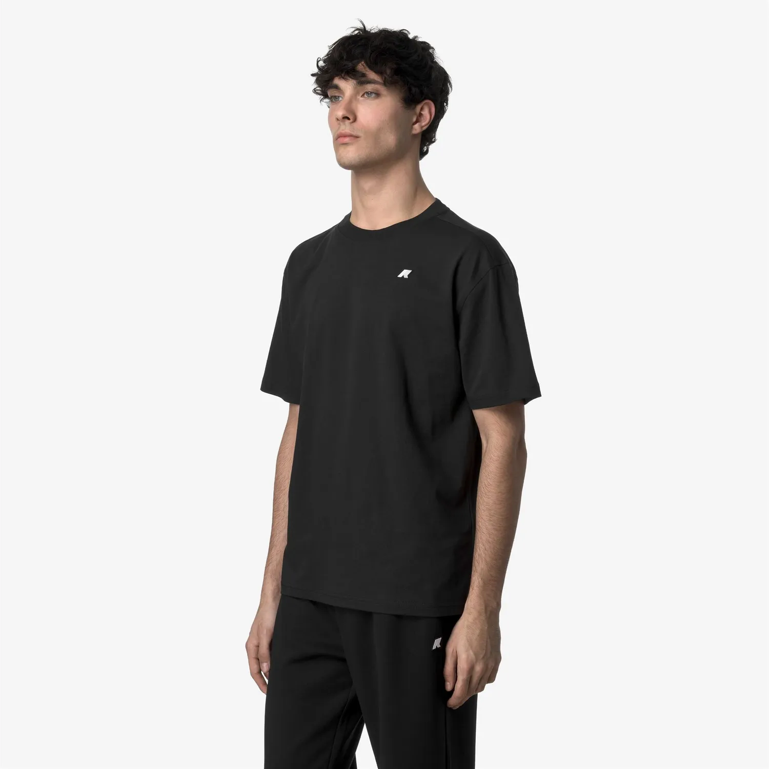 K-Way Solo tricou barbati negru regular bumbac