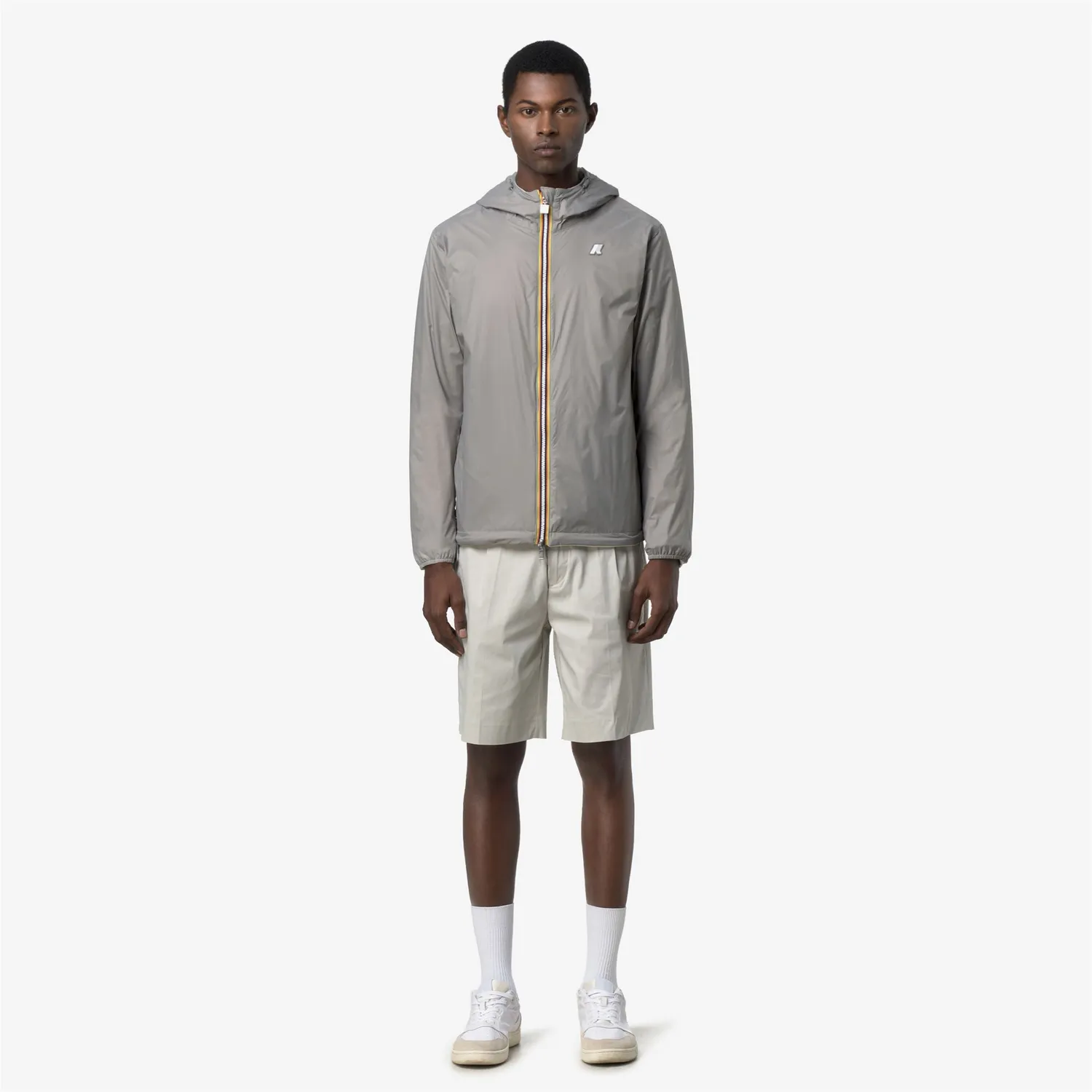 K-Way Jake Double Interlock geaca scurta bej reversibila