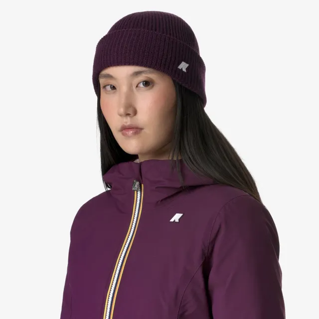K-Way Brice Cardigan Stitch caciula unisex violet lana