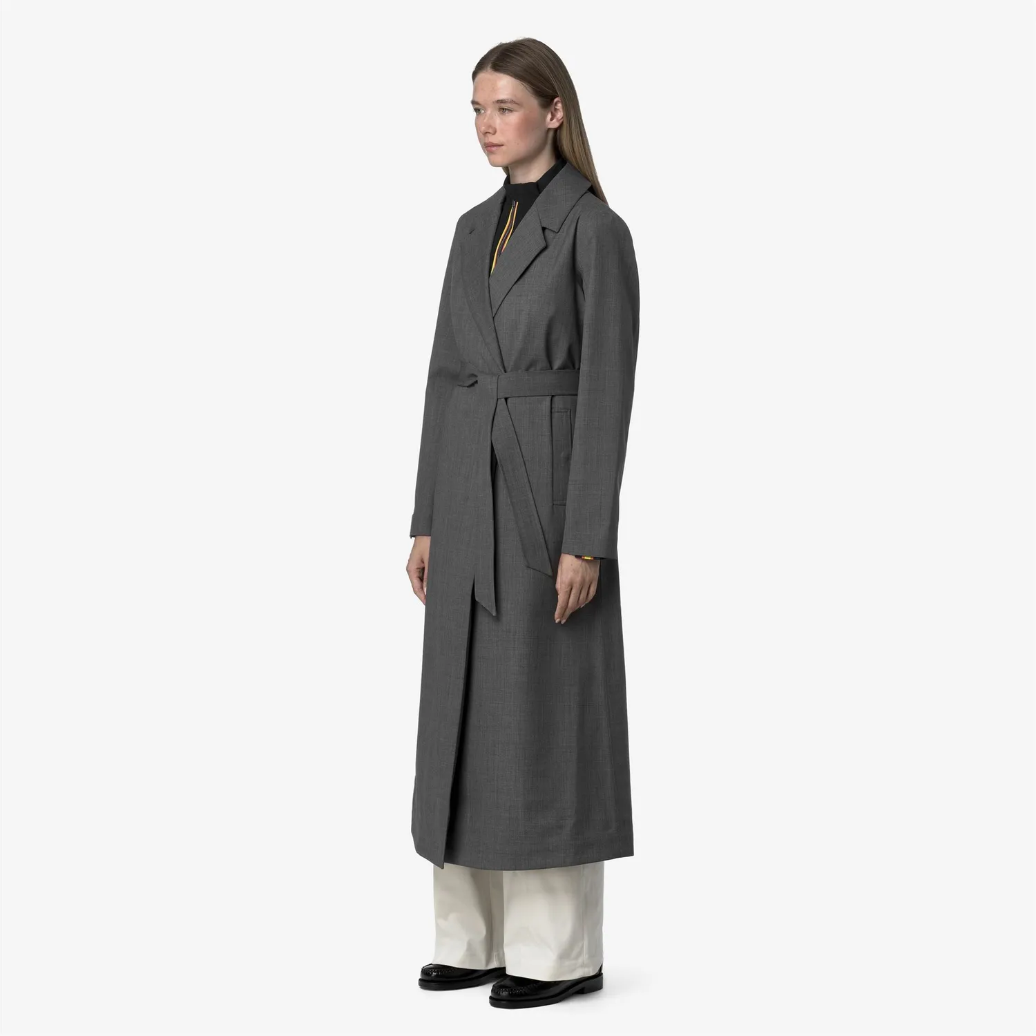 K-Way Jorance 3L Wool Grisaille palton lung gri vesta