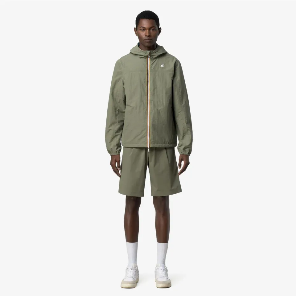 K-Way Jake Cotton Double geaca reversibila verde slim