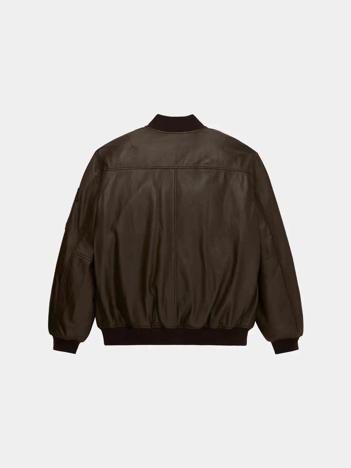 Alpha Industries MA-1 Leather Bomber geacă espresso piele napa