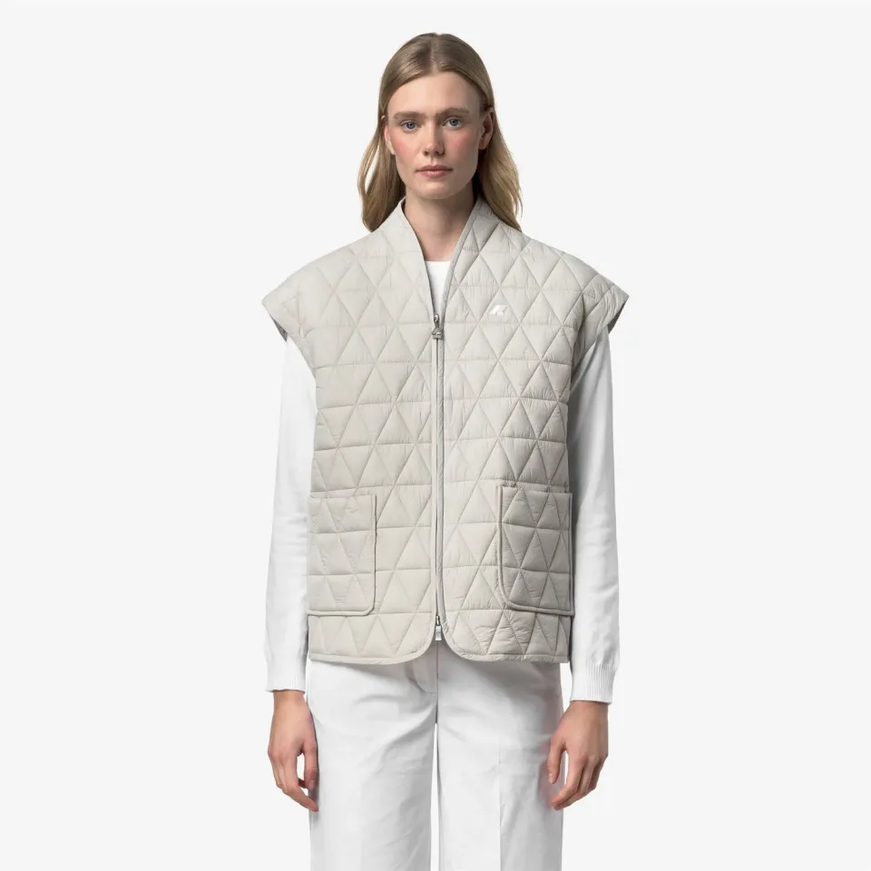 K-Way Saloire Diamond vesta dama bej matlasata Primaloft