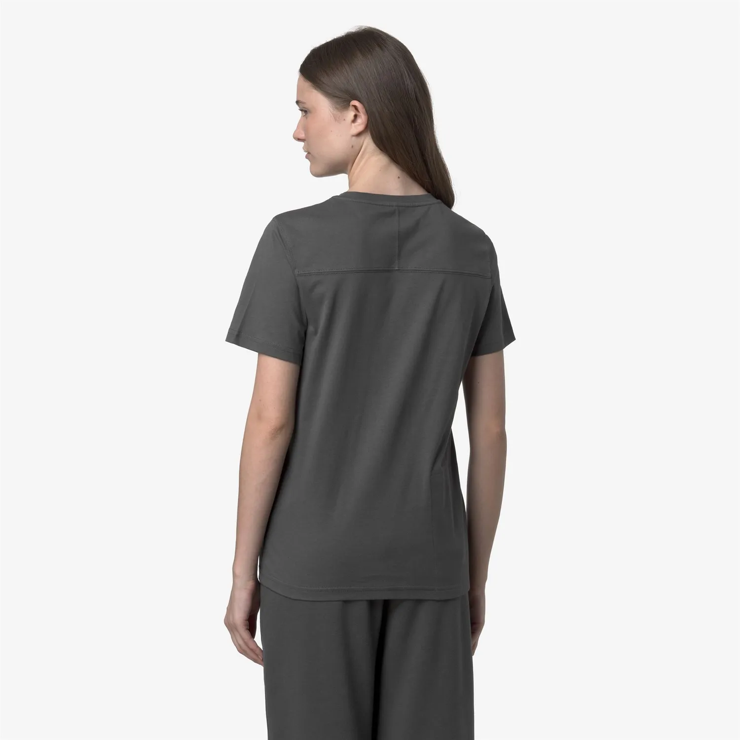 K-Way Leonide tricou bumbac gri pliabil unisex