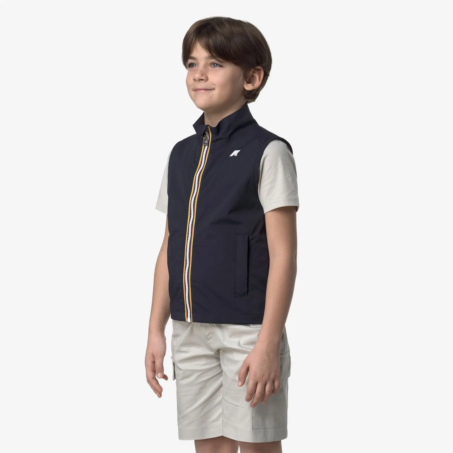 K-Way Valen Stretch vesta baieti bleumarin impermeabila