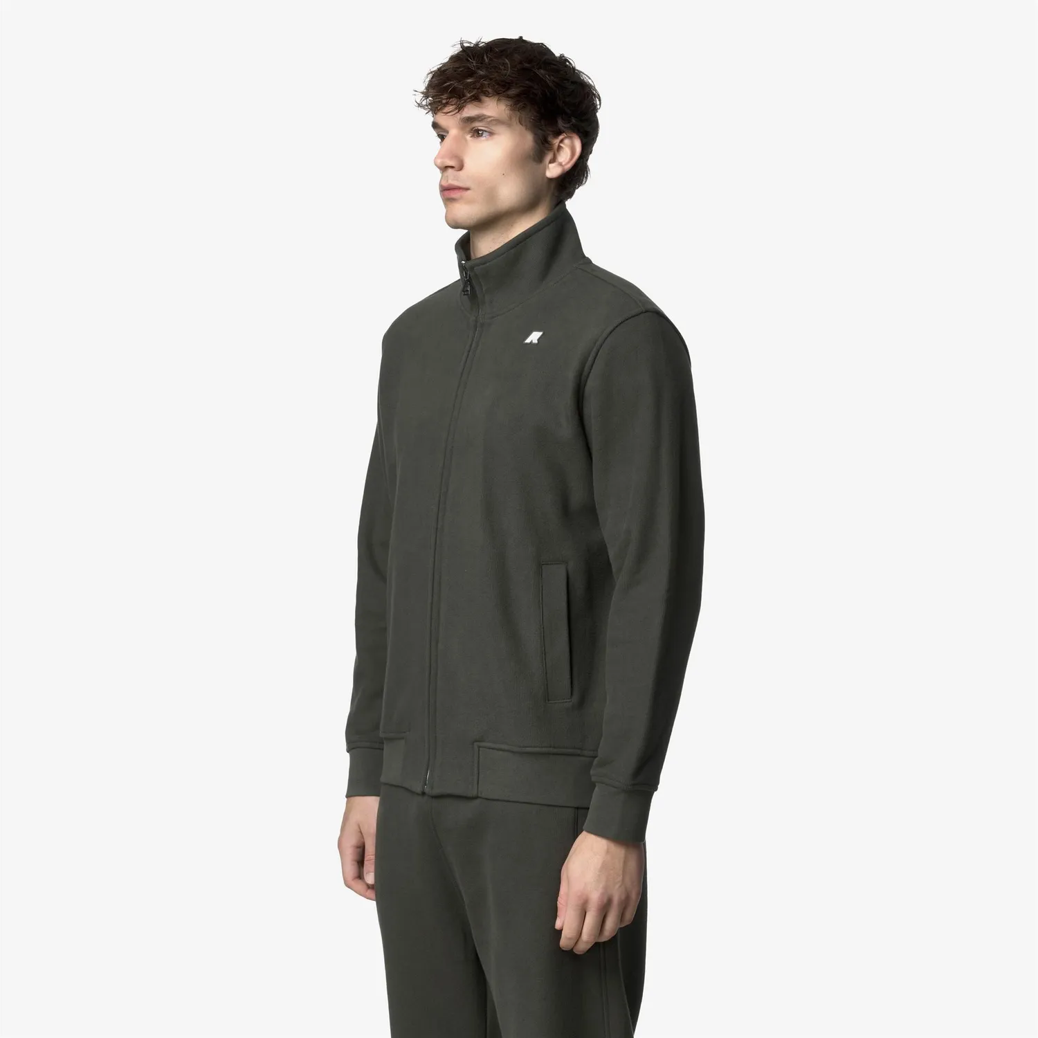 K-Way Finn Heavy Fleece hanorac barbati Green Blackish gros