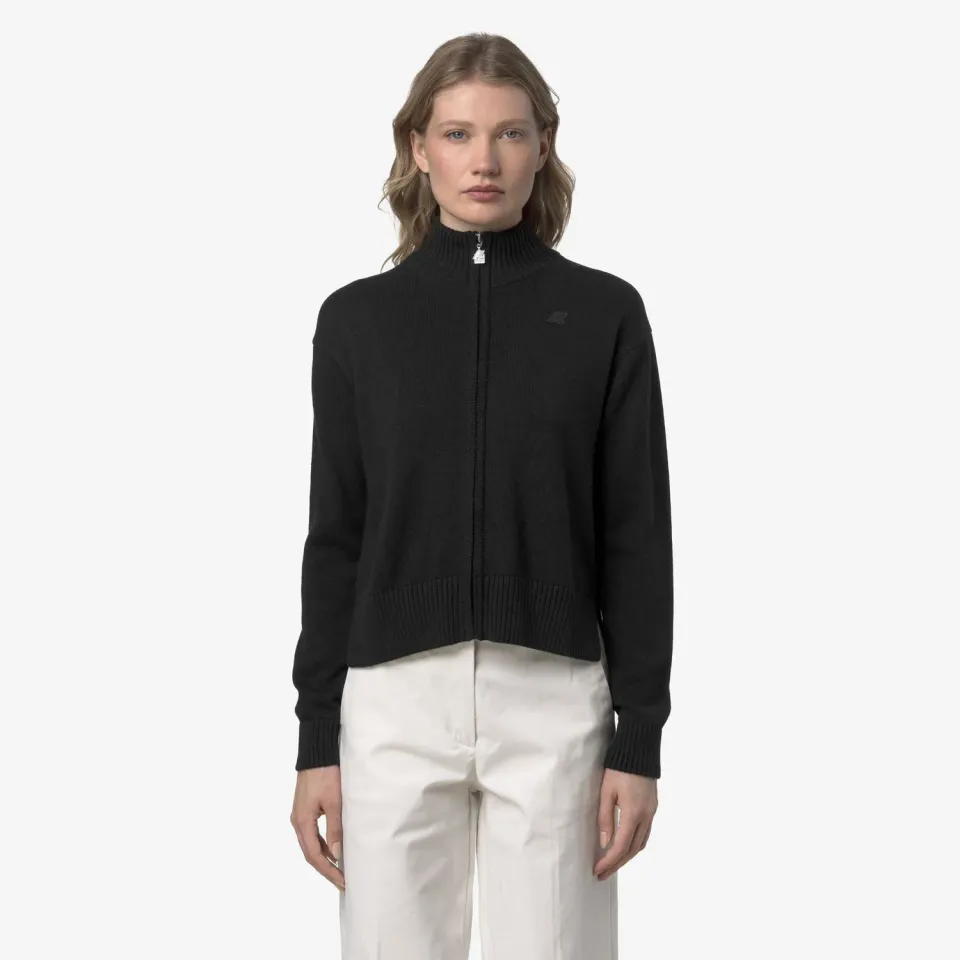 K-Way Betinne Cotton Cashmere jachetă tricotată damă Black Mel