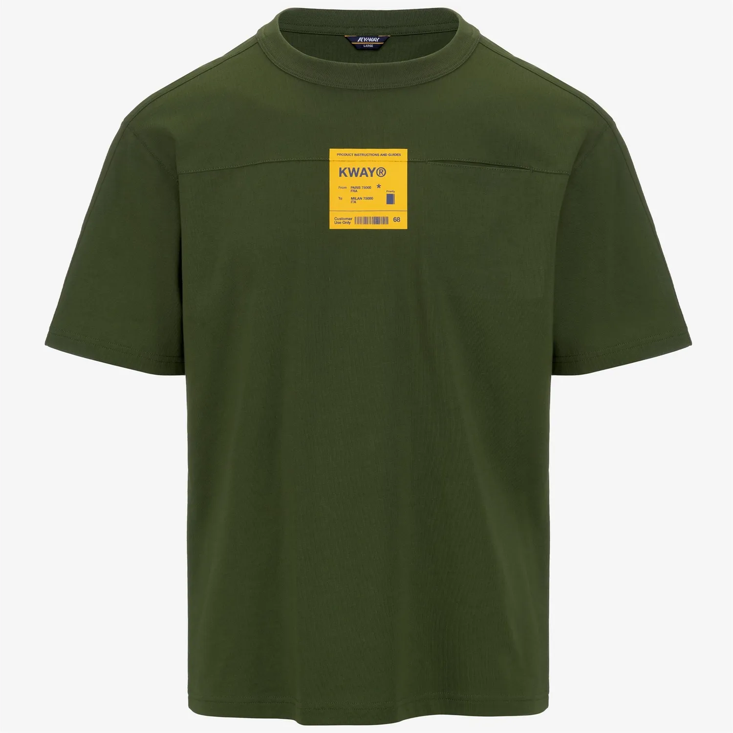 K-Way Fantome Print-Pocket tricou verde bumbac