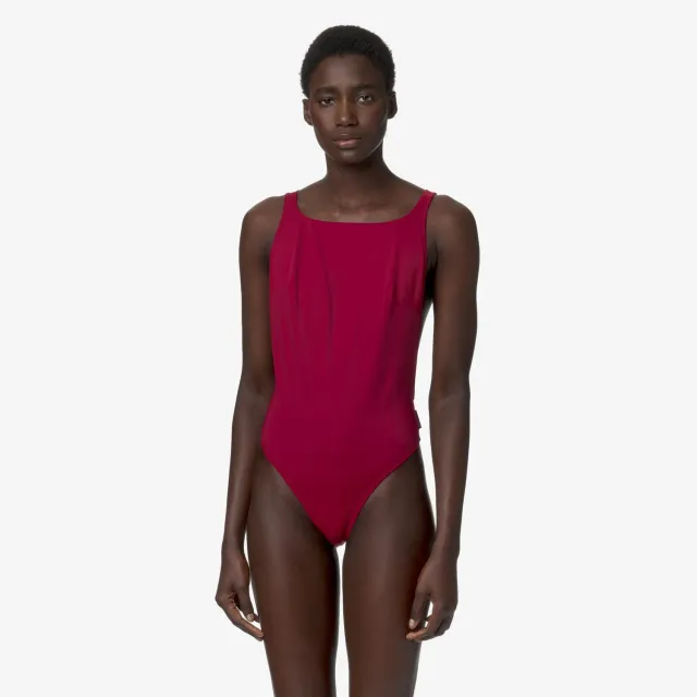 K-Way Bricy costum baie femei Red Persian intreg decupat