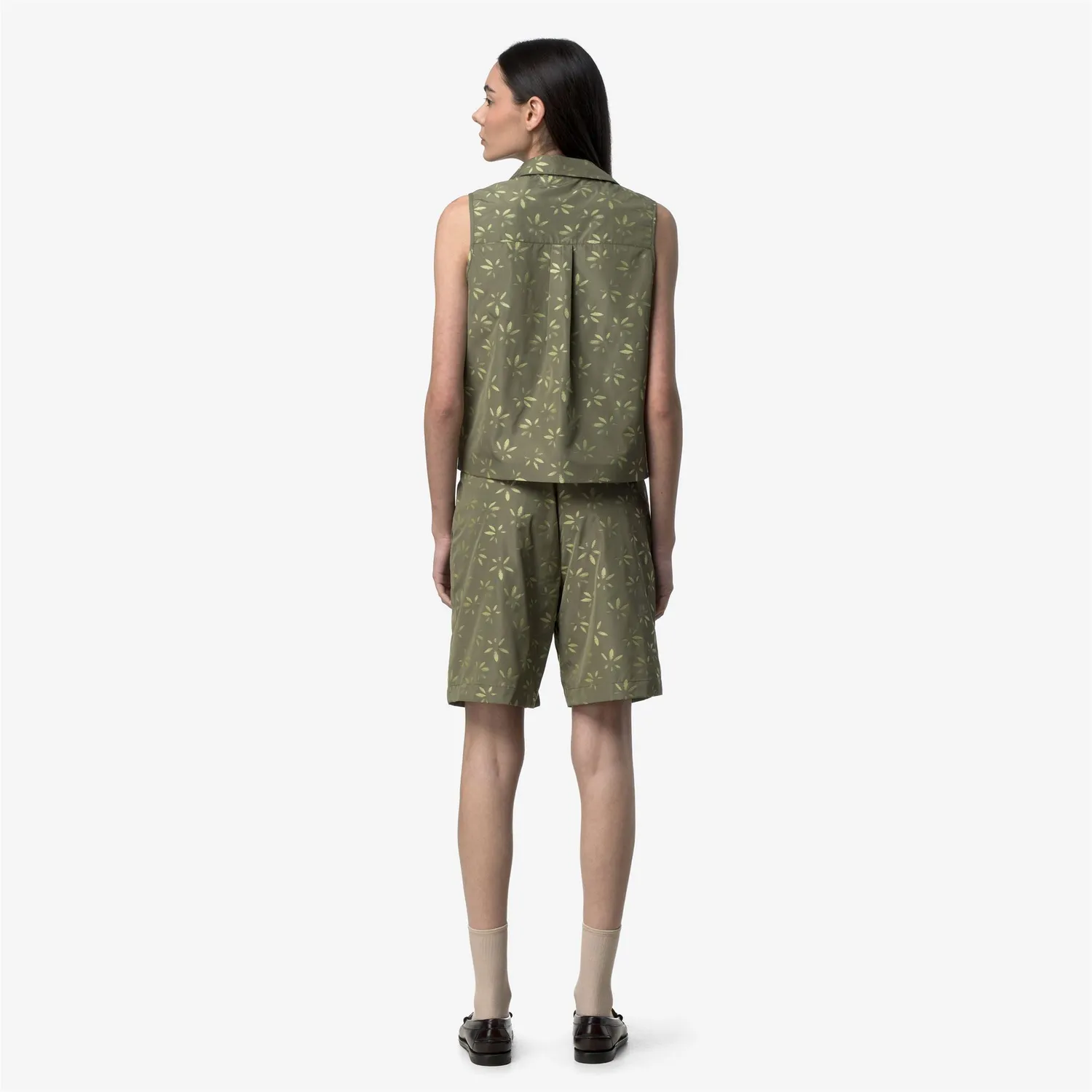 K-Way Anty Emby Jacquard camasa dama verde jacard