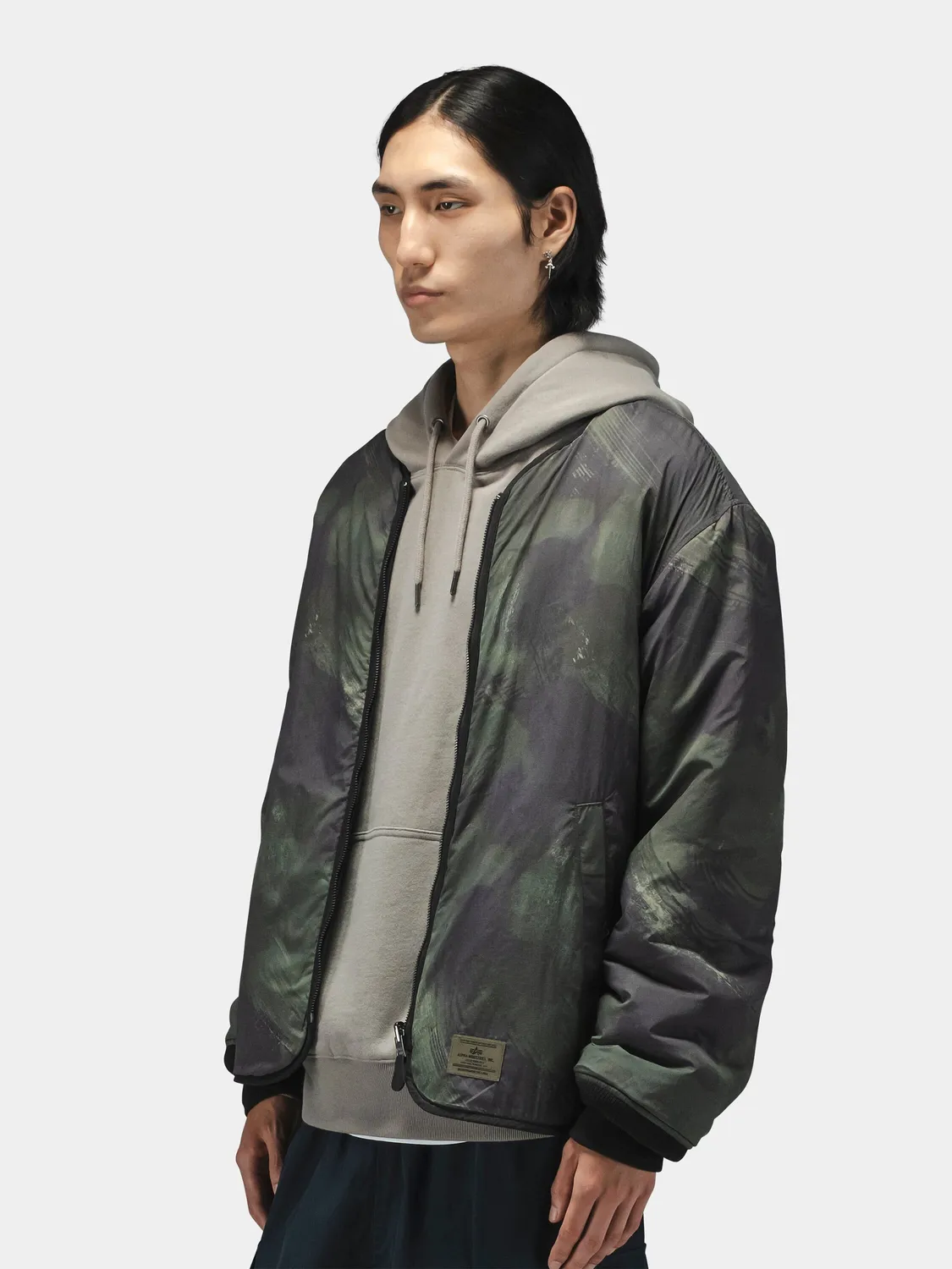 Alpha Industries Reversible M-65 Quilted Liner geaca neagra reversibila