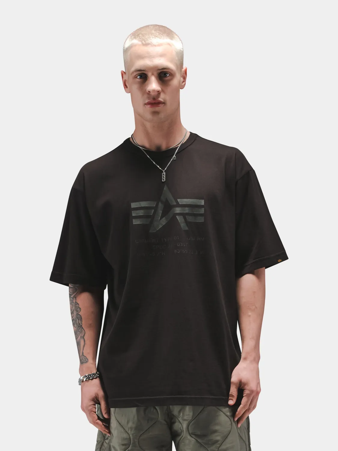 Alpha Industries Coordinates tricou negru bumbac
