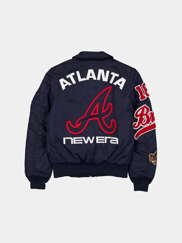 Alpha Industries MA-1 Atlanta Braves jachetă bomber bleumarin