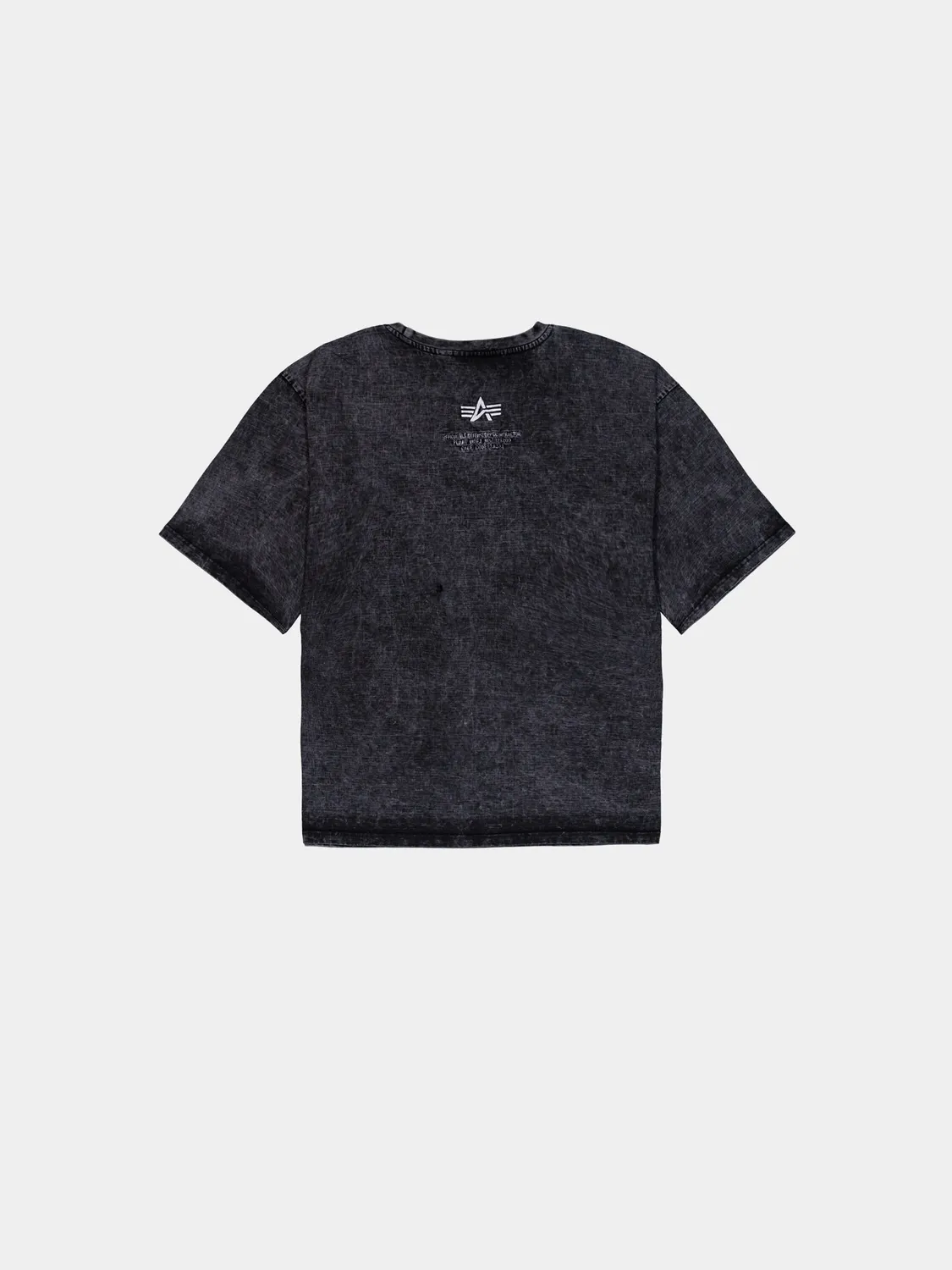 Alpha Industries Acid Logo tricou negru bumbac gros 280g