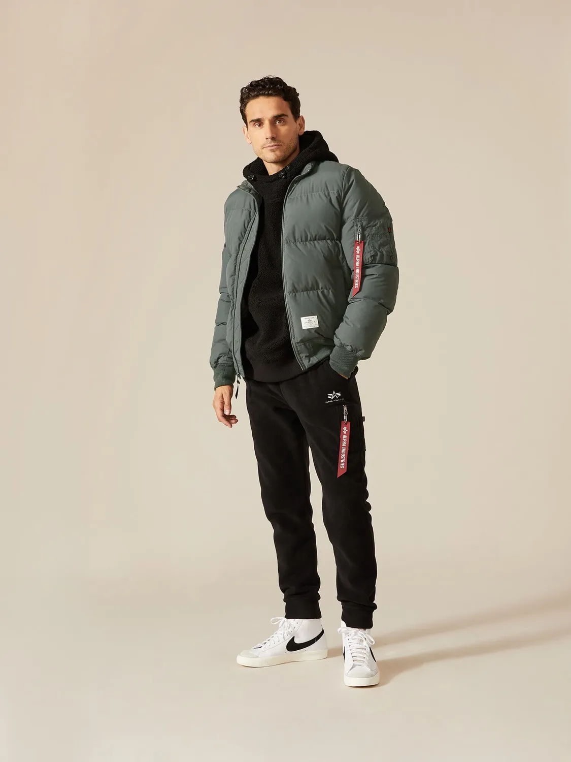 Alpha Industries MA-1 Quilted Bomber geacă gunmetal matlasată