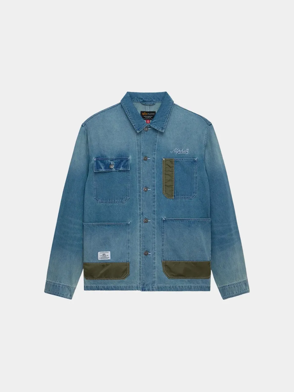 Alpha Industries Denim Chore palton Denim Blue bumbac