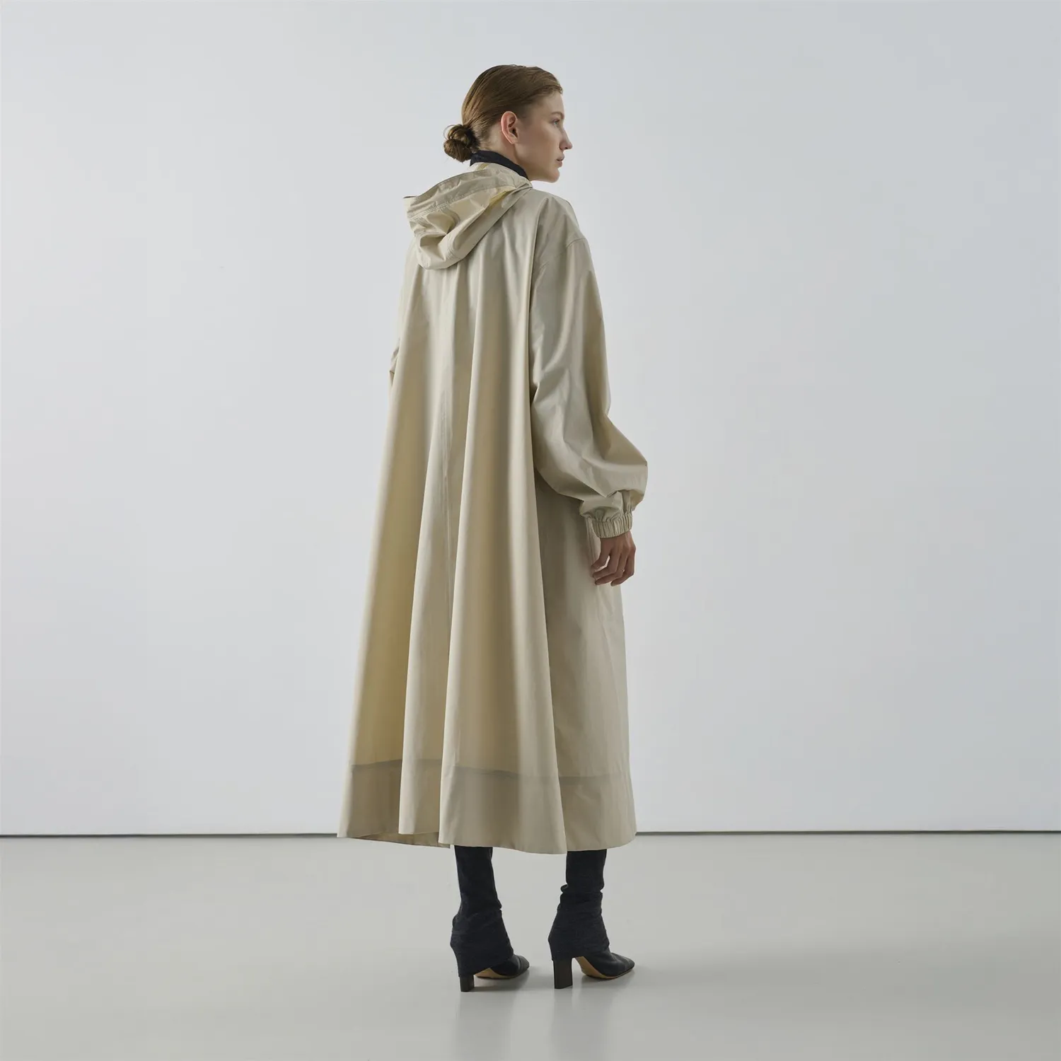 K-Way Pradel trench dama gri supradimensionat impermeabil