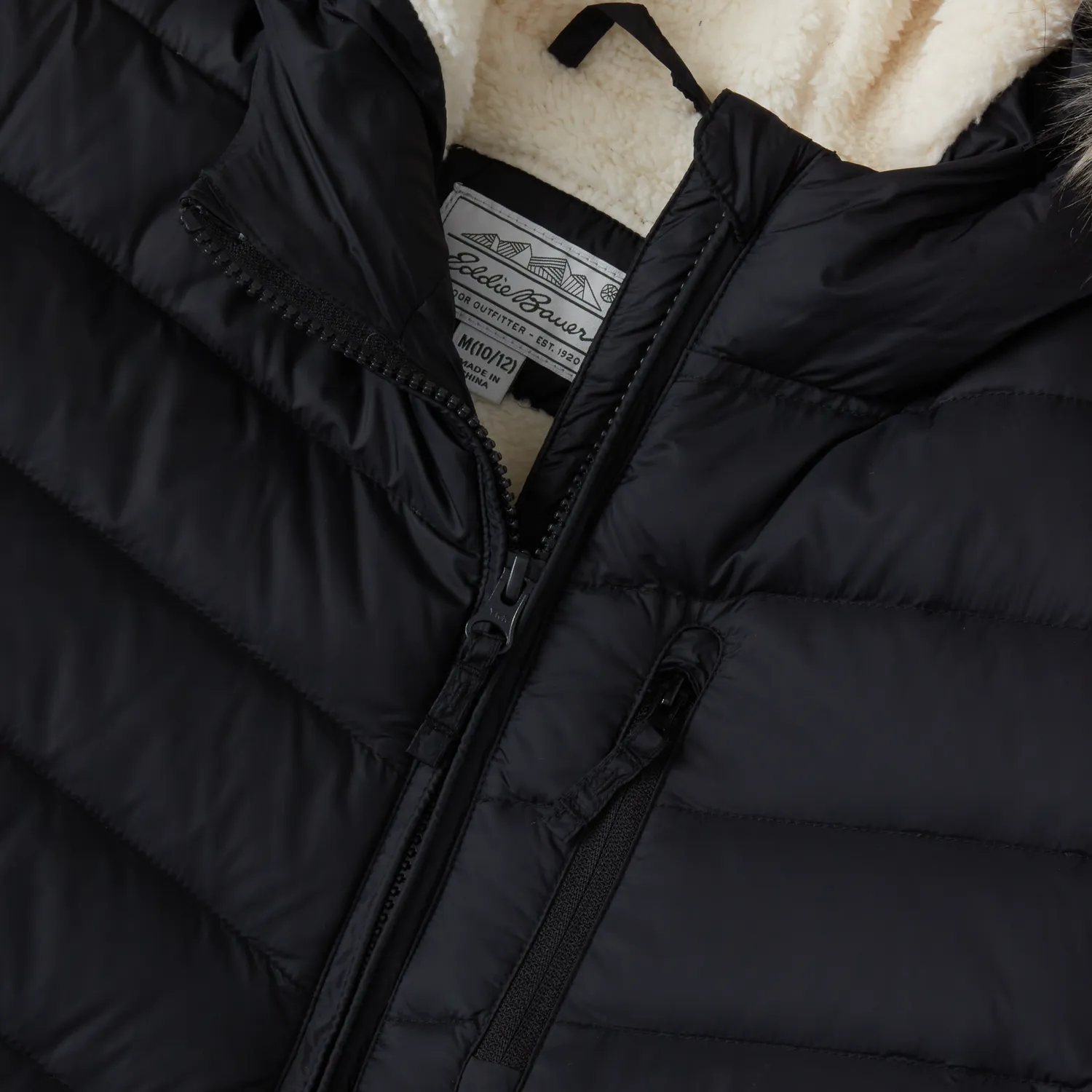 Eddie Bauer Sun Valley Down parka fete Black Onyx calduros
