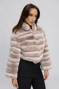 Mareus Fabrica de Blanuri Cappuccino Mist 464 haină chinchilla