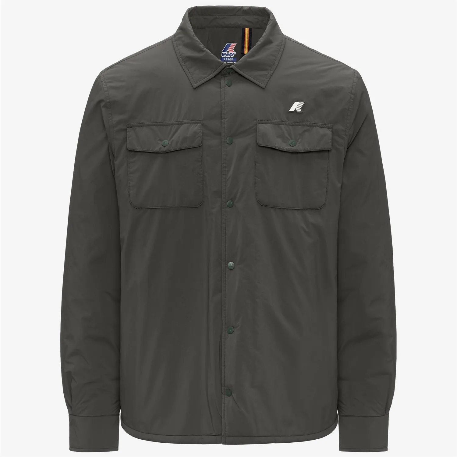 K-Way Umbert Plain Warm K2136JW camasa-geaca verde negricios