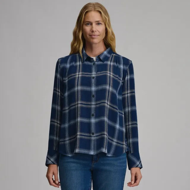 Eddie Bauer Softened Button-Down camasa bleumarin bumbac