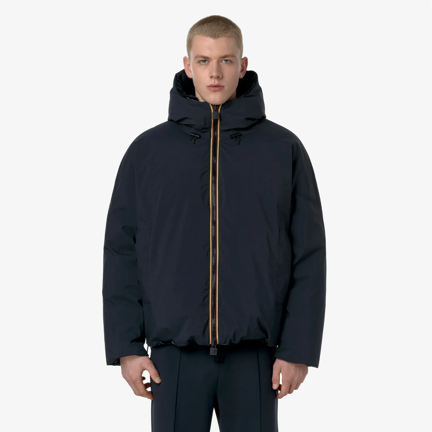 K-Way Clauder Velvet Thermo Double geaca neagra reversibila