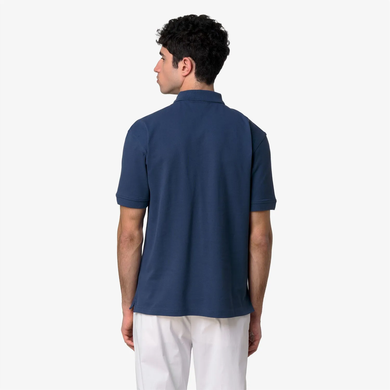 K-Way Simor polo barbati Blue Insignia bumbac elastic
