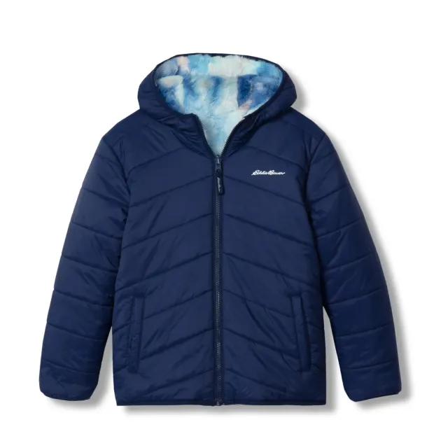 Eddie Bauer Deer Harbor geacă fete reversibilă cu glugă