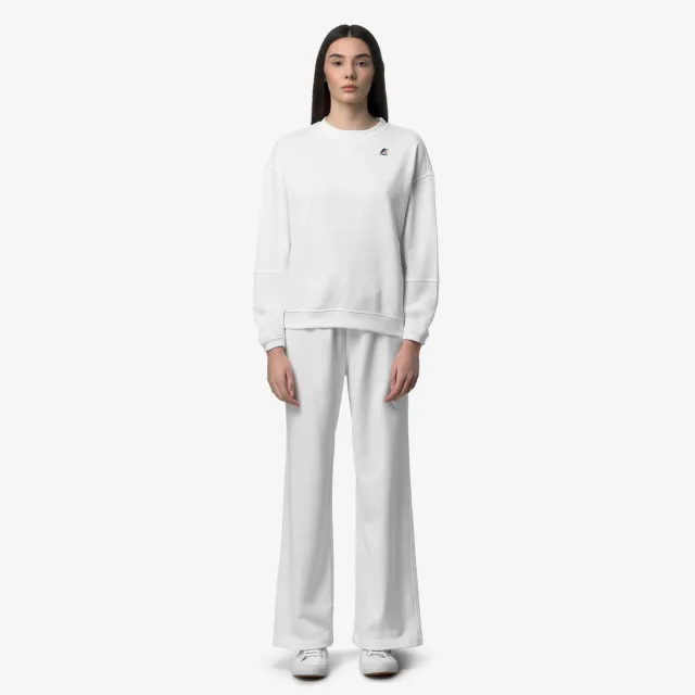 K-Way Poly Cotton Loyre pantaloni sport dama albi largi