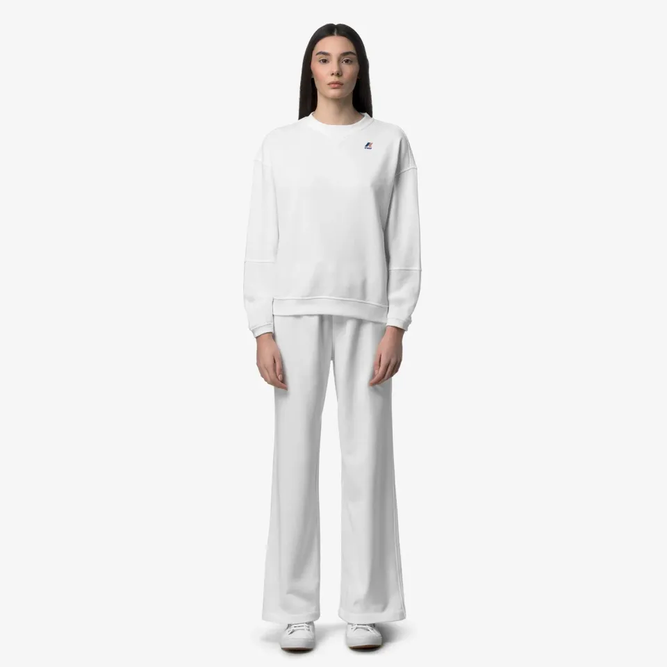 K-Way Poly Cotton Loyre pantaloni sport dama albi largi