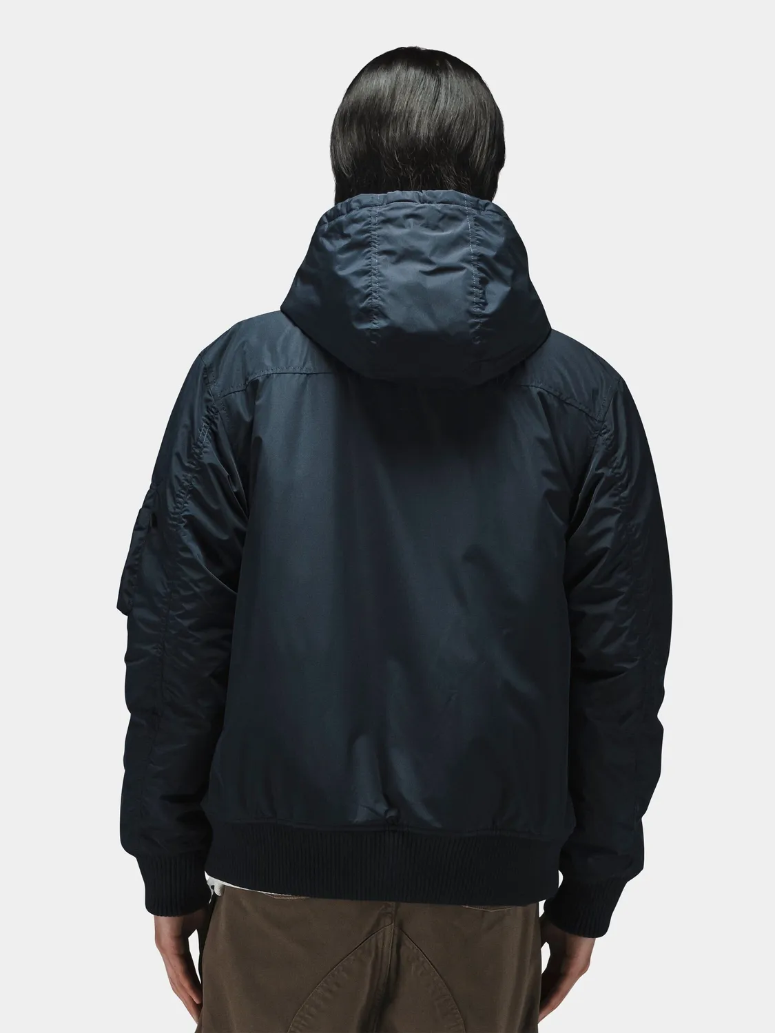 Alpha Industries MA-1 Hooded Rib geaca bomber neagra